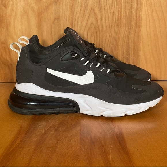 Nike Shoes - Womens 9 Nike Air Max 270 React Athletic Shoes Black White SEF1423